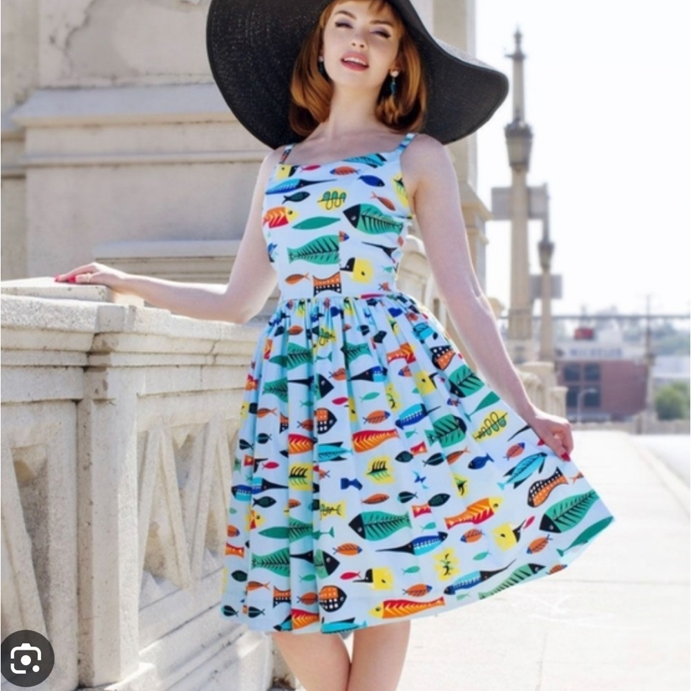Pinup Couture Charles Phoenix Deep Sea Dive Jenny Dress | Pin Up Girl Vintage